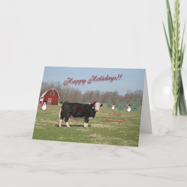 Bull Humbug Christmas Card (Front)