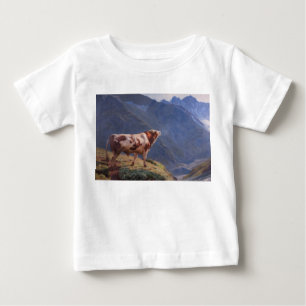 Bull in the Alps (by Eugène Burnand) Baby T-Shirt