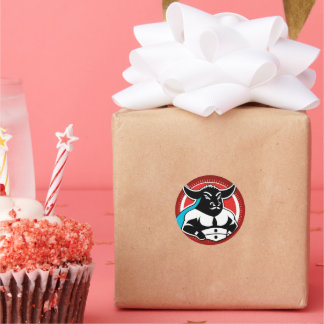 Bull Lock Classic Round Sticker