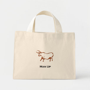 Bull man up mini tote bag