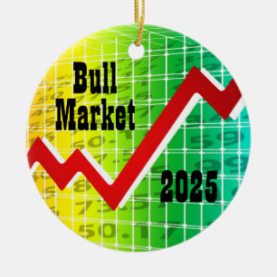 Bull Market 2025 Ceramic Tree Decoration