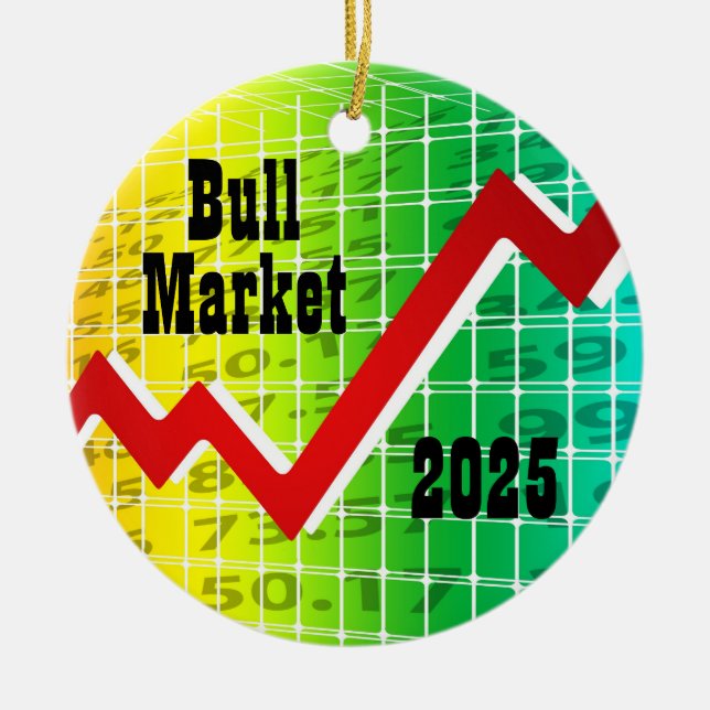 Bull Market 2025 Ceramic Tree Decoration (Front)