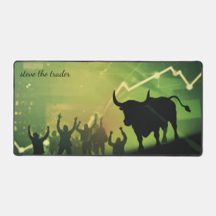 Bull Market Celebration Personalised Desk Mat