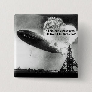 Bull Market Crash Humor 15 Cm Square Badge