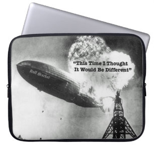 Bull Market Crash Humor Laptop Sleeve