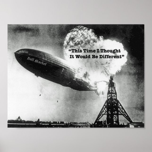 Bull Market Crash Humor Poster (Front)