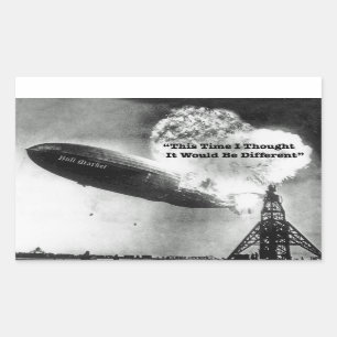 Bull Market Crash Humour Rectangular Sticker