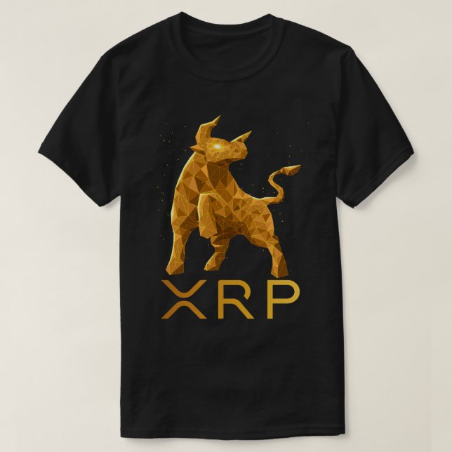 Bull Market Ripple XRP Crypto Coin HODL T-Shirt (Design Front)