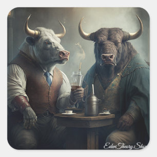 Bull Market Society Square Sticker