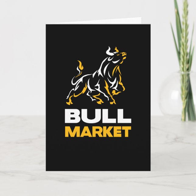 Bull Market Stock Trader Wallstreet Investor Card (Front)
