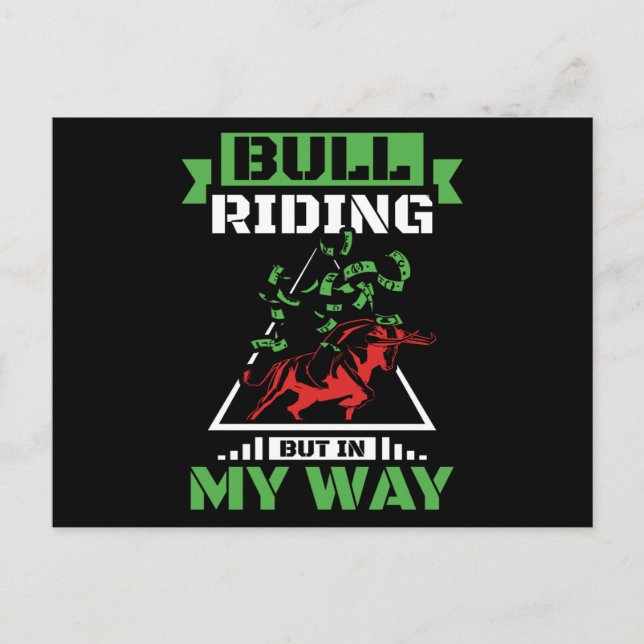 Bull Market Trading Investing Postcard (Front)
