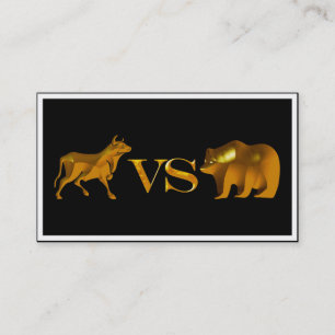 Bull Market Vs Bear Market Business Card