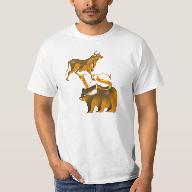 Bull Market Vs Bear Market T-Shirt (Front)