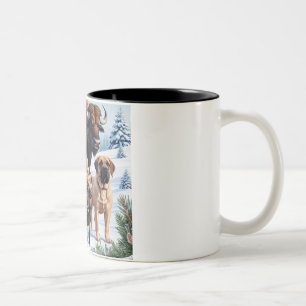 Bull, Mastiff, Dog at the outdoors  Two-Tone Coffee Mug