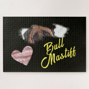 Bull Mastiff Eyes Solid Colour 1000 piece Jigsaw Puzzle