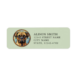 Bull Mastiff Return Address Label