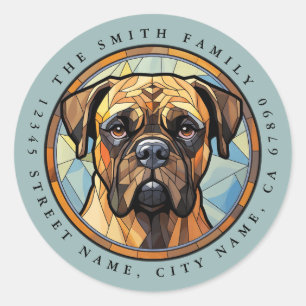 Bull Mastiff Round Stickers