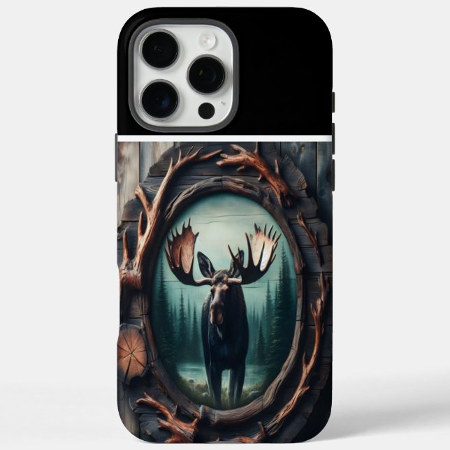 Bull Moose Antler Frame Case-Mate iPhone Case (Back)
