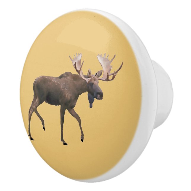 Bull Moose Ceramic Knob (Right)