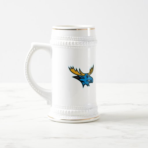 Image of Bull Moose Head Mascot Beer Stein