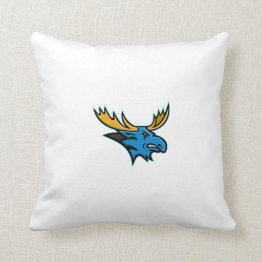 Image of Bull Moose Head Mascot Cushion