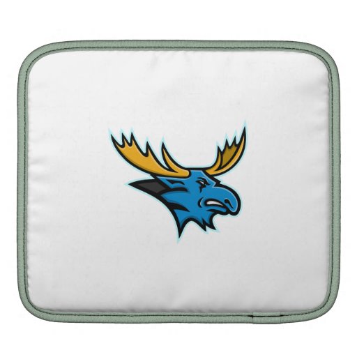Bull Moose Head Mascot Ipad Sleeve - 64.00 Bull Moose Head Mascot Ipad Sleeve