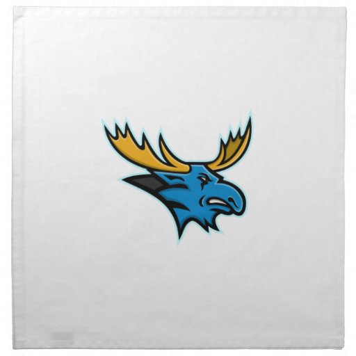 Image of Bull Moose Head Mascot Napkin