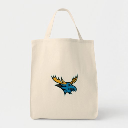 Image of Bull Moose Head Mascot Tote Bag