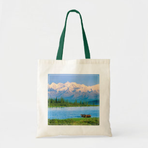 Bull moose in Wonder Lake Tote Bag