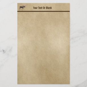 Bull Moose On Old Paper