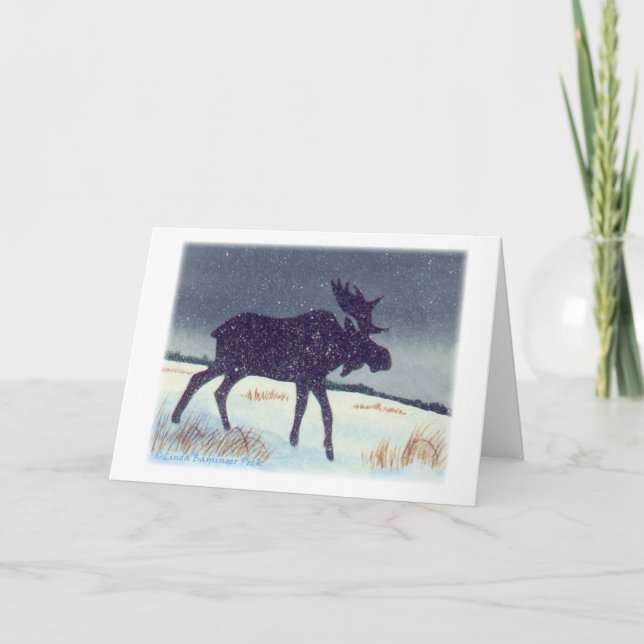 Bull Moose Painting Card (Front)