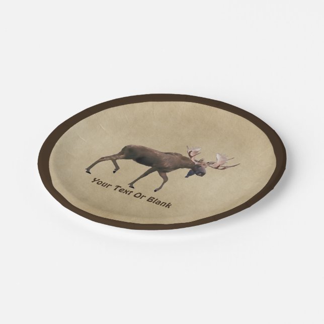Bull Moose Paper Plate (Angled)