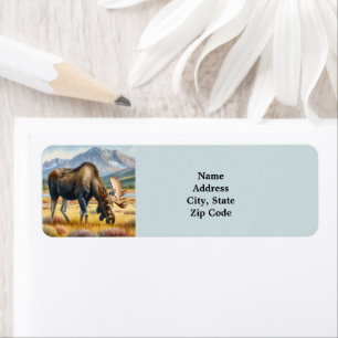 Bull Moose Return Address Label