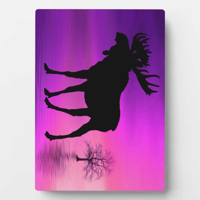 Bull Moose Silhouette Plaque (Front)