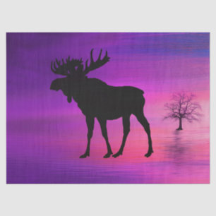 Bull Moose Silhouette Tissue Paper