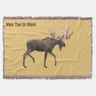 Bull Moose Throw Blanket