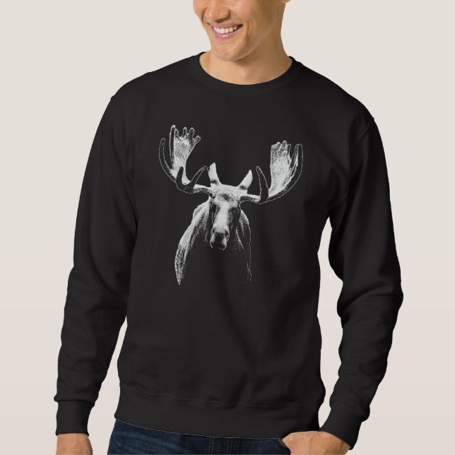 Bull moose white sweatshirt (Front)