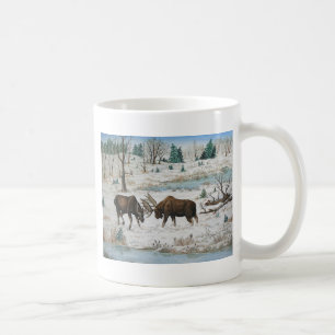 Bull Moose Wildlife Art Coffee Mug