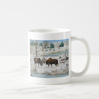 Bull Moose Wildlife Art Coffee Mug