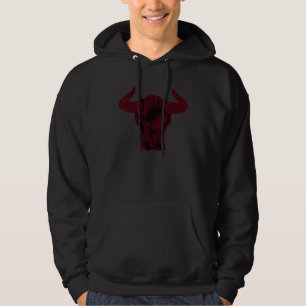 Bull Motif Cow Print Beef Ox Imprint Animal Blank  Hoodie