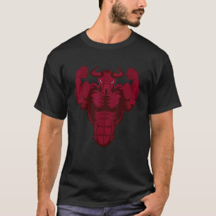 Bull Motif Cow Print Beef Ox Imprint Animal Blank T-Shirt