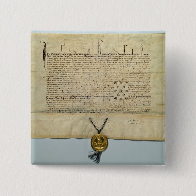 Bull of Charles IV  Holy Roman Emperor 15 Cm Square Badge (Front)