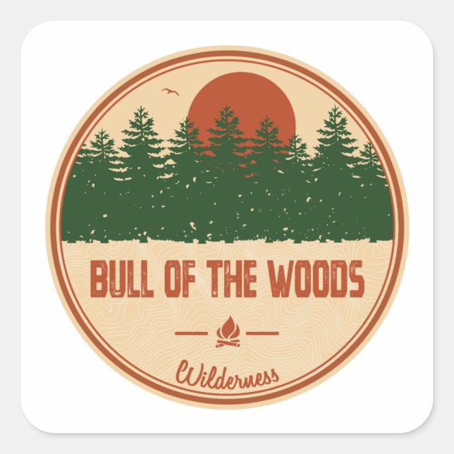 Bull Of The Woods Wilderness Oregon Square Sticker (Front)