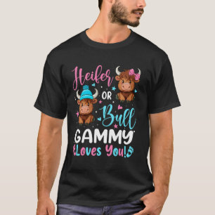 Bull or Heifer Gammy Loves You Highland Cow Lover T-Shirt