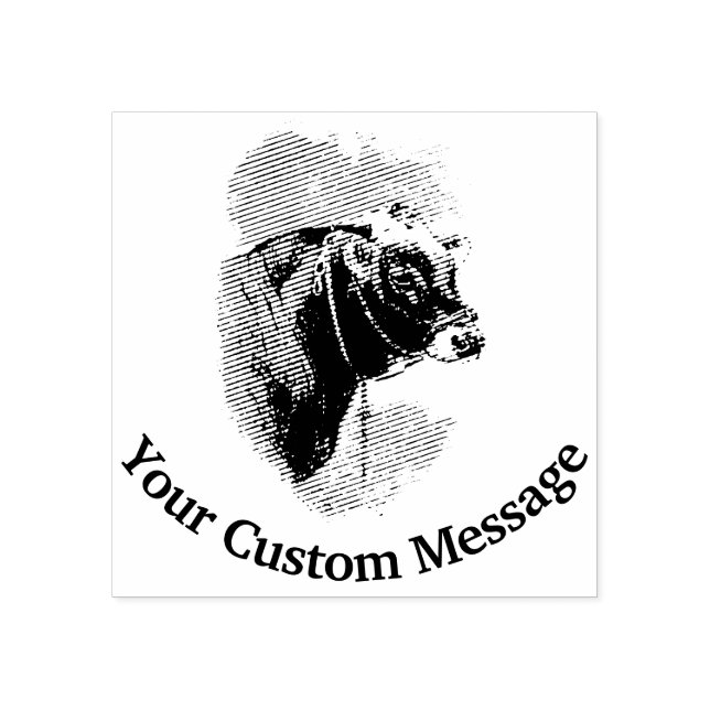 Bull Personalised Rubber Stamp (Imprint)