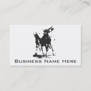 Bull Pop Art Business Card