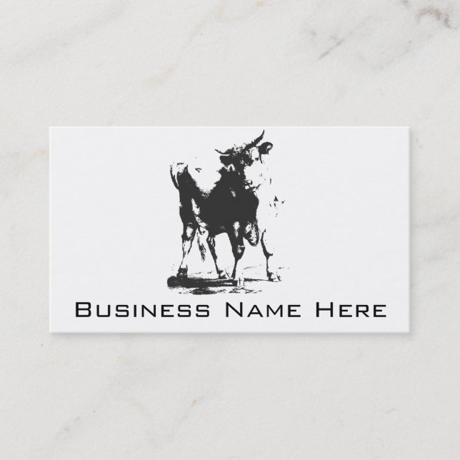Bull Pop Art Business Card (Front)