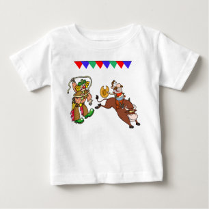 Bull Rider and Rodeo Clown Baby T-Shirt