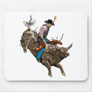 Bull rider mouse mat