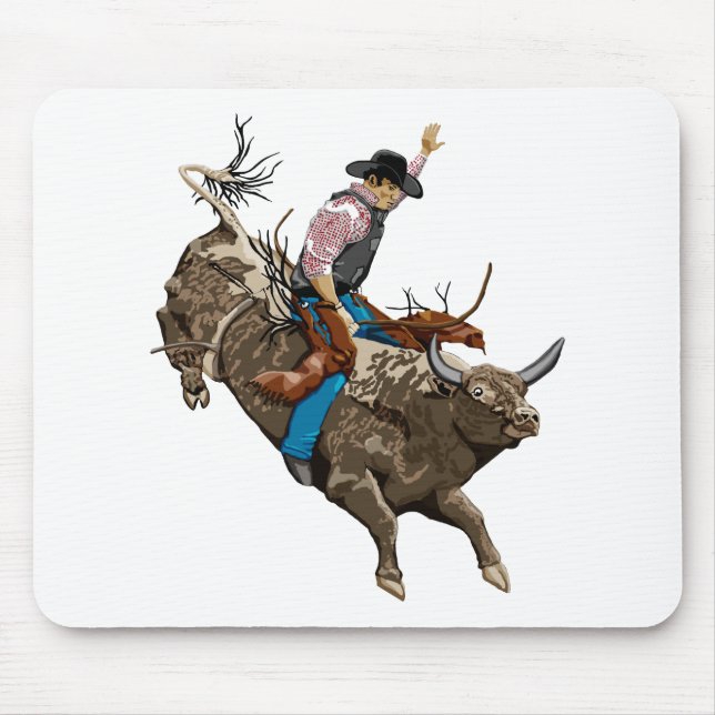 Bull rider mouse mat (Front)